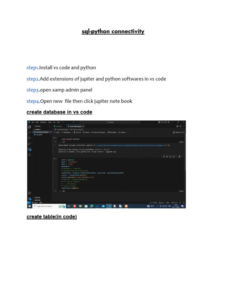 SQL-Python Connectivity Guide | PDF