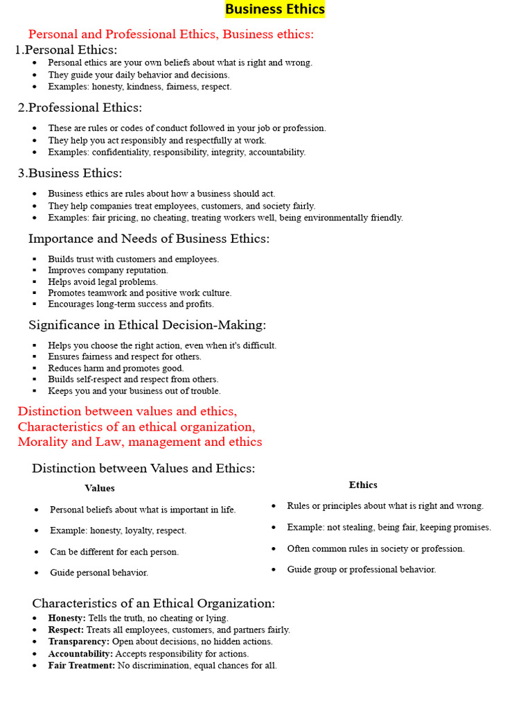 Understanding Business Ethics and Governance | PDF | Waste Management ...