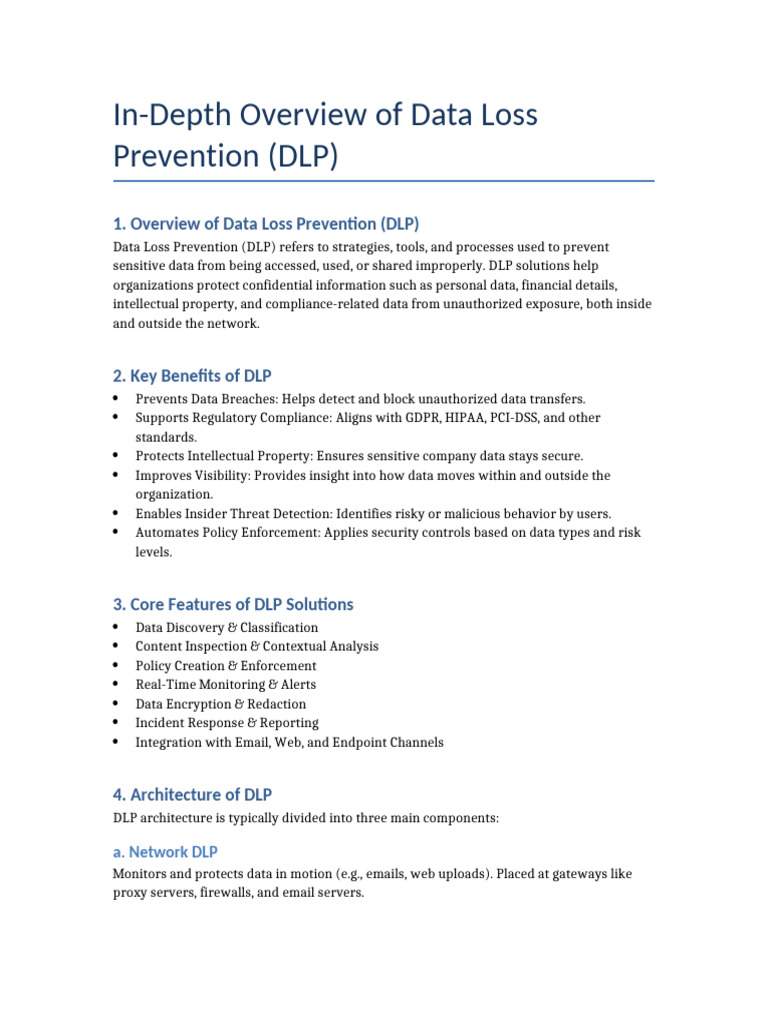 DLP Implementation Overview and Benefits | PDF | Secure Communication ...
