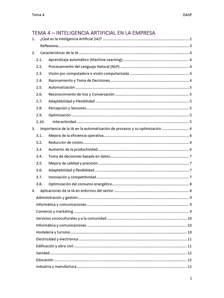 Inteligencia Artificial en Empresas: Claves y Aplicaciones | PDF ...