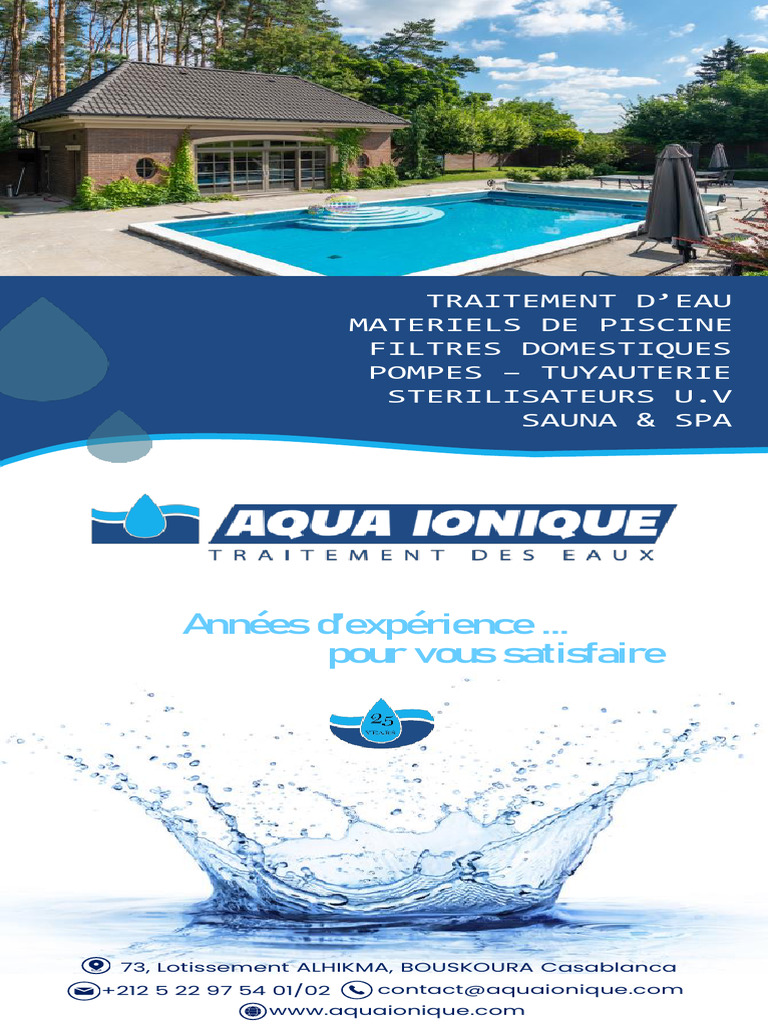 Solutions de traitement d'eau et piscine | PDF