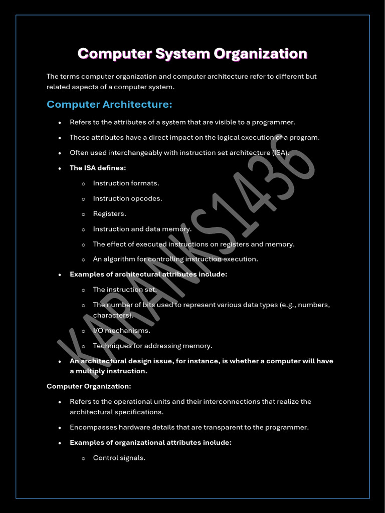 Architectural Attributes in Computer Systems | PDF | Cpu Cache ...