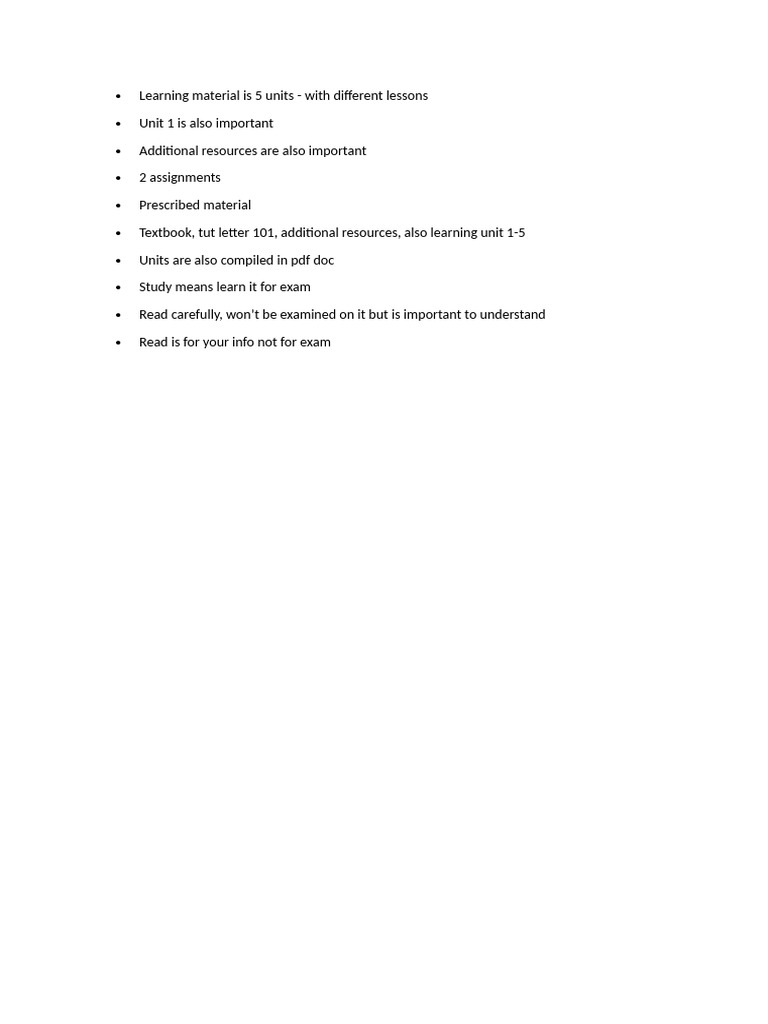 Essential Study Guide for Learning Units | PDF