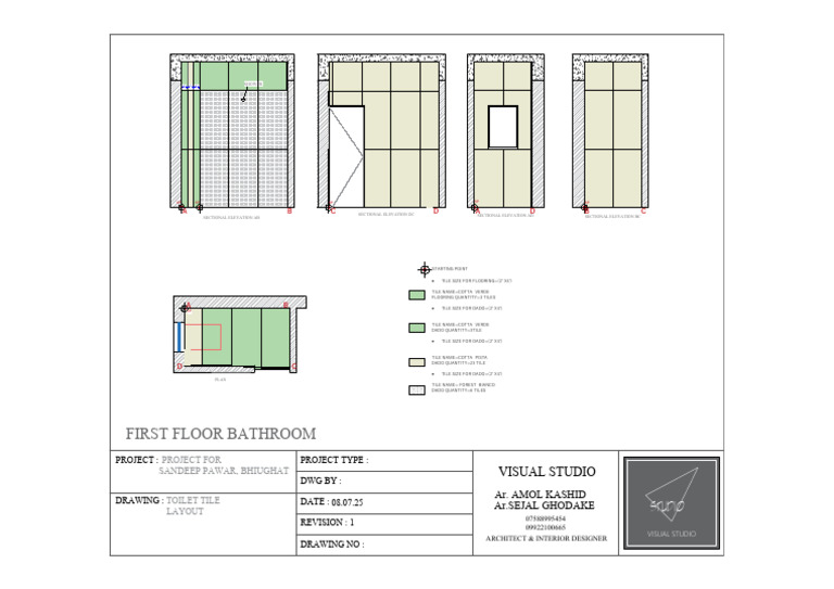 Sandeep Sir Tile Layout Ground Floor | PDF | Room | Home