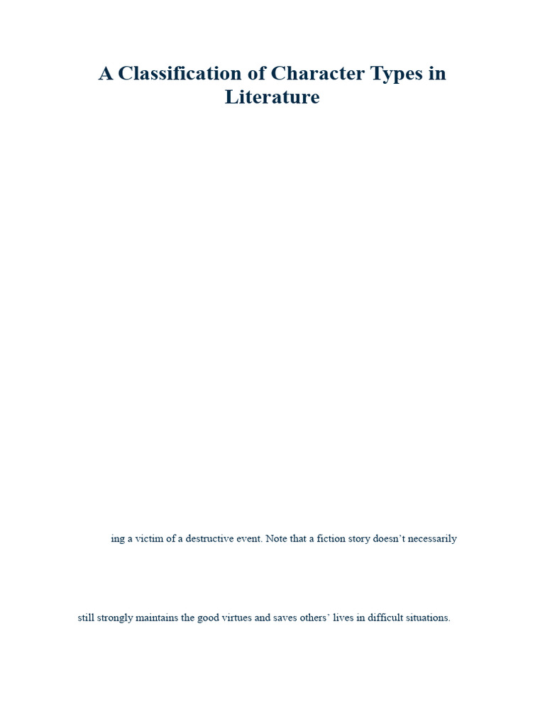 Types of Characters in Literature | PDF | Harry Potter