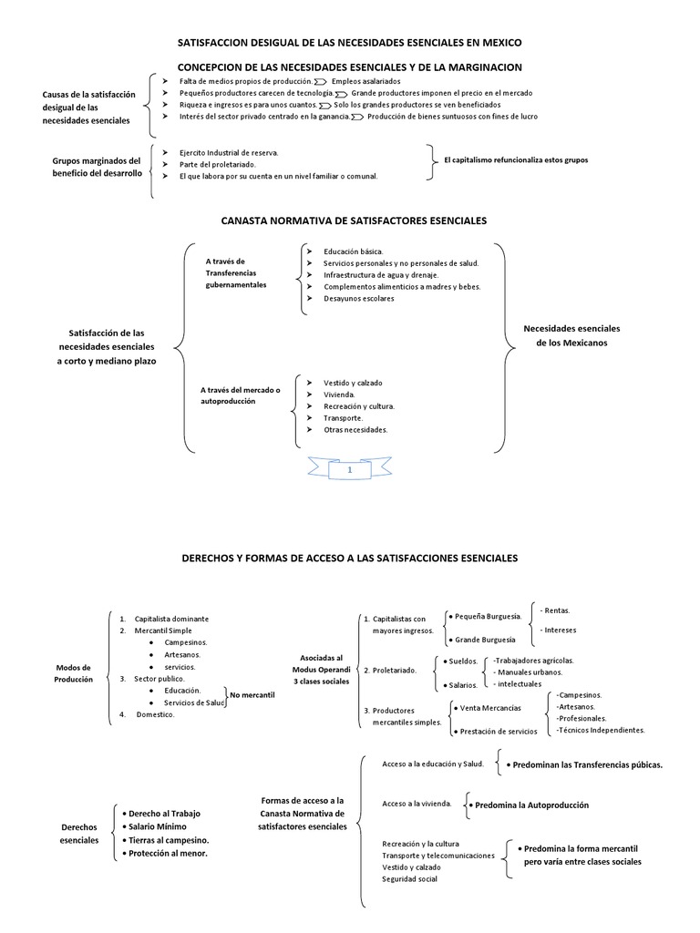 Cuadro Sinoptico Desigualdad Social de Las Necesidades