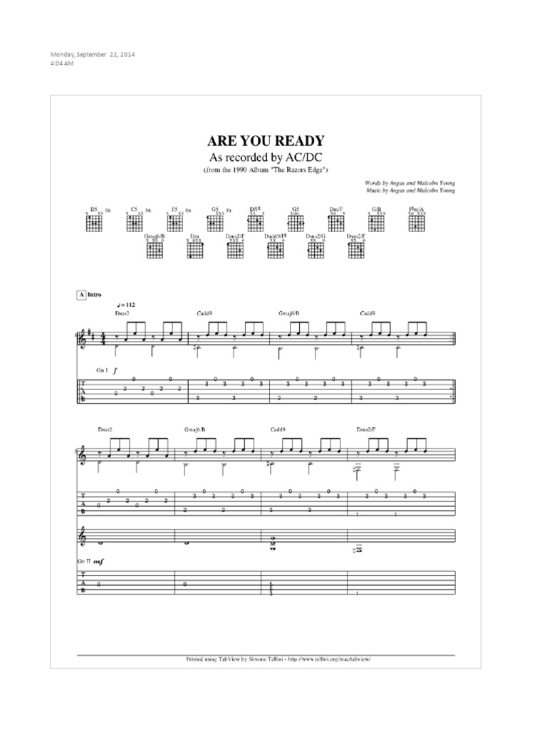 ACDC - Are You Ready | PDF