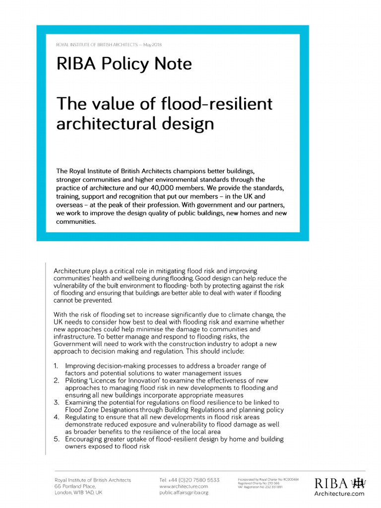 Flood-Resilient Architectural Design Guide | PDF