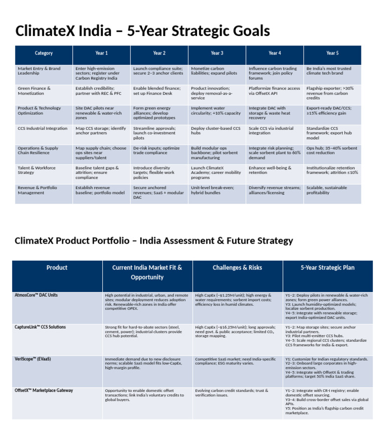 ClimateX 5yr Strategy | PDF | Carbon Capture And Storage | Economy And ...