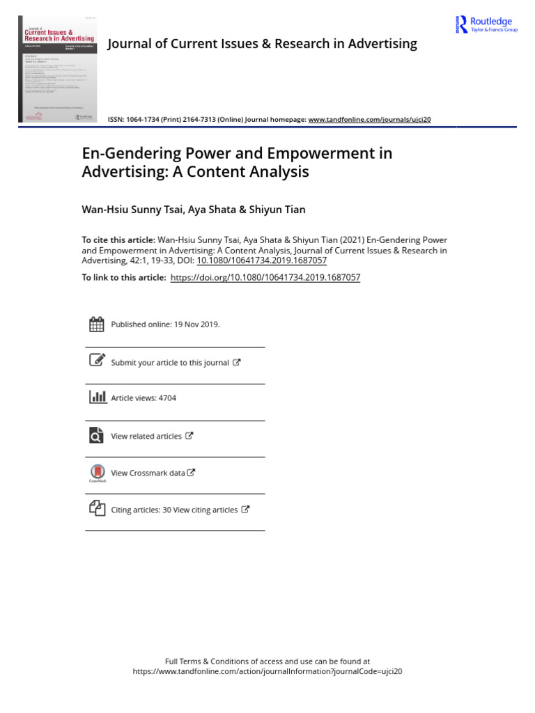 Gender Empowerment in Advertising Analysis | PDF | Gender Studies ...