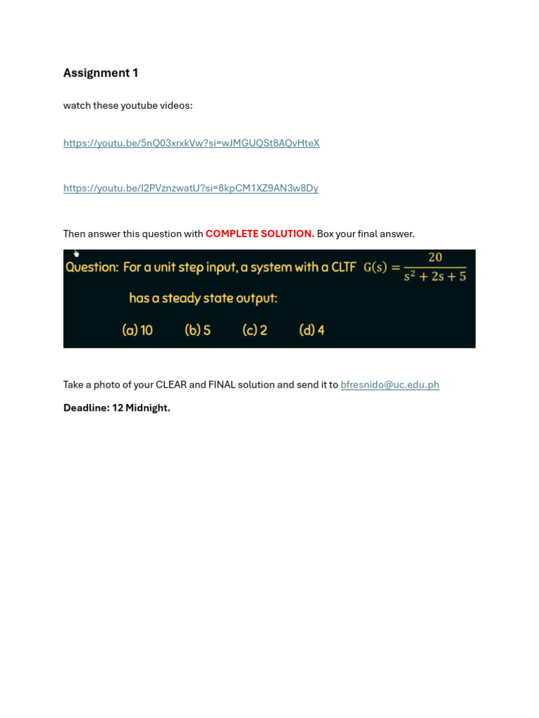 Assignment 1 | PDF