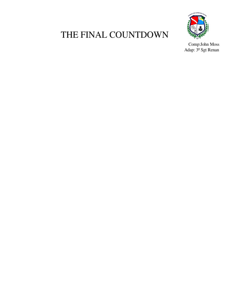 Final Countdown Instrumentation List | PDF | European Musical ...