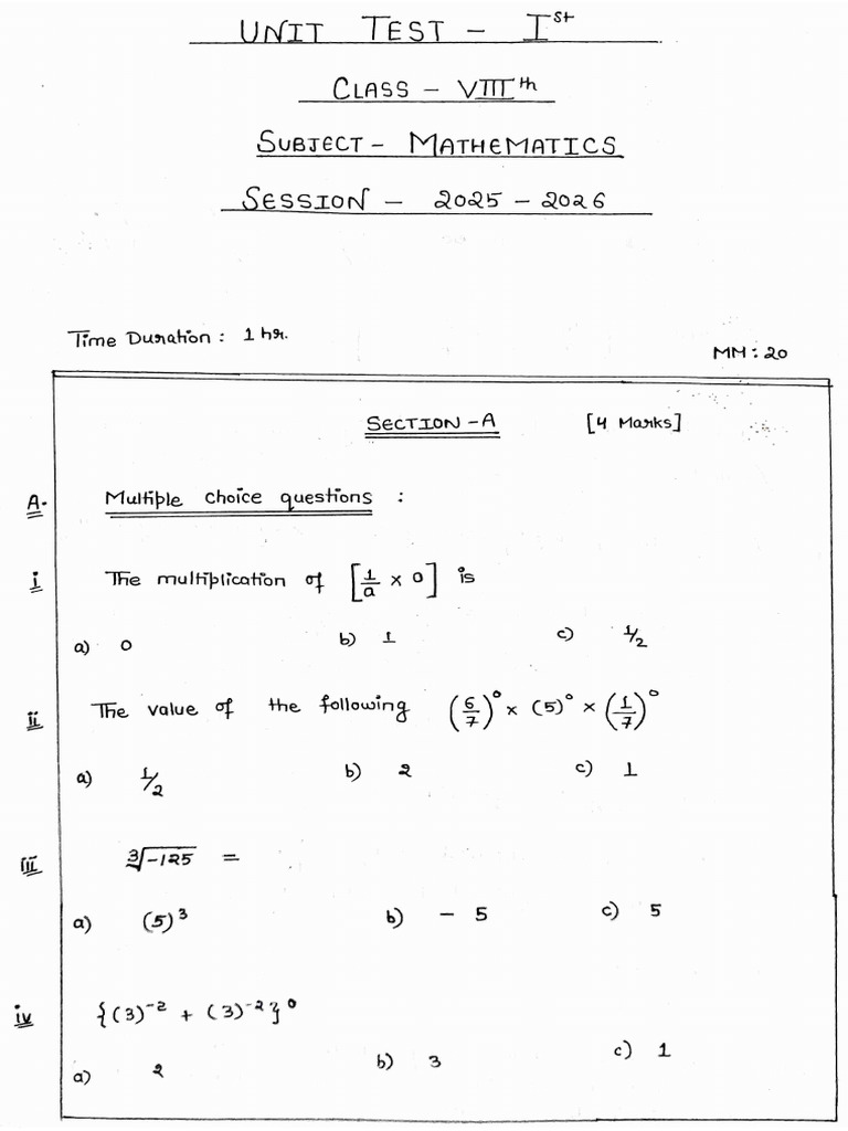 Maths UT1 1 | PDF