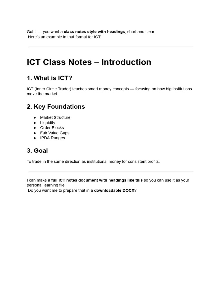 ICT Class Notes Overview | PDF