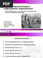 Ein Forschungsbericht Zur Analyse Eines Experteninterviews Anhand Der Objektiven Hermeneutik