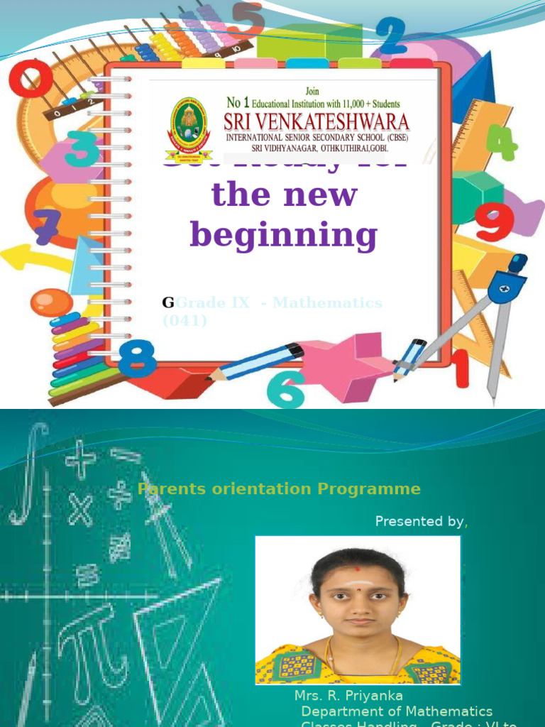 Get Ready For The New Beginning: Grade IX - Mathematics | PDF ...