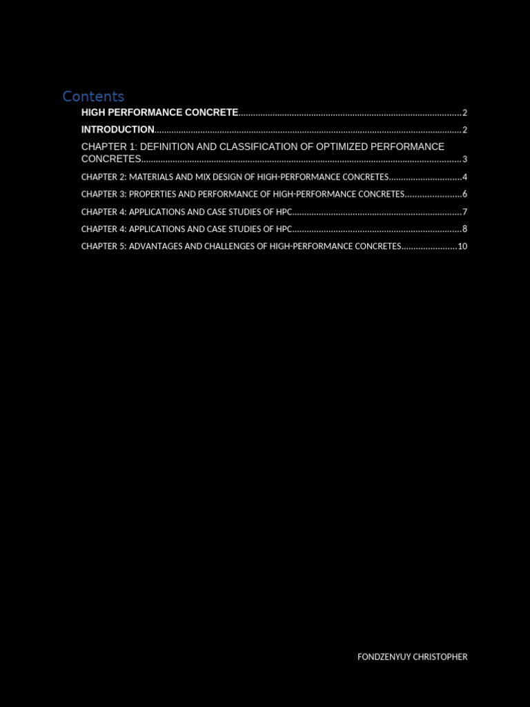 High-Performance Concrete Overview | PDF | Concrete | Cement