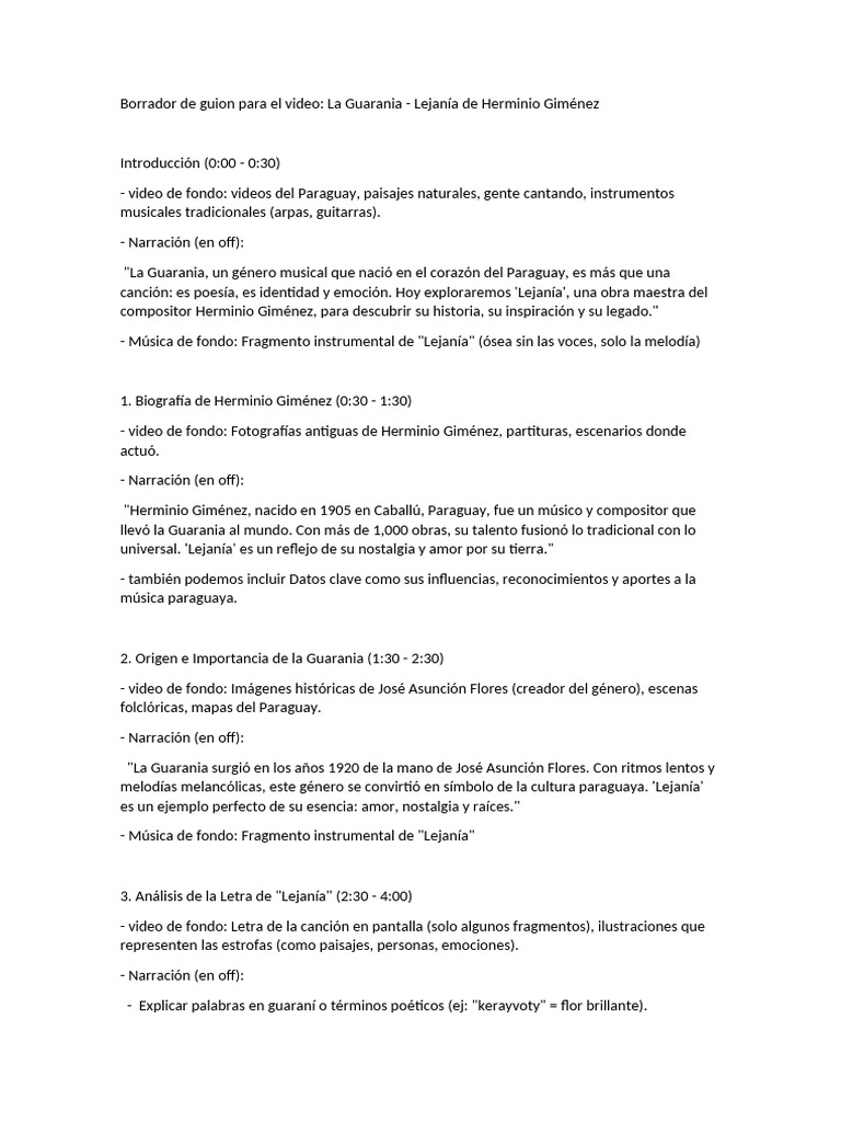 La Guarania: "Lejanía" de Herminio Giménez | PDF | Musicología