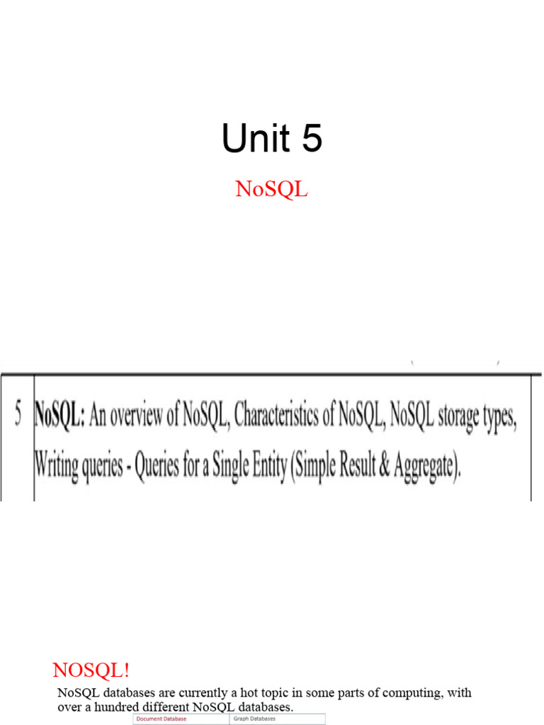 Understanding NoSQL Databases and Types | PDF | No Sql | Relational ...