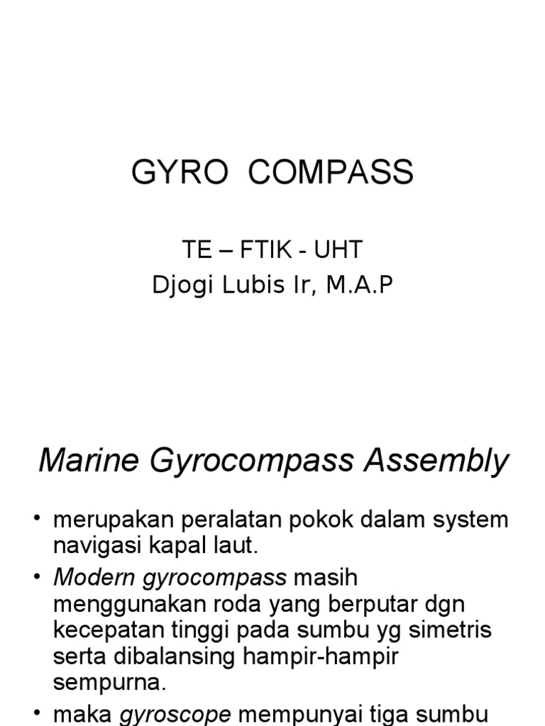 Fungsi dan Prinsip Gyro Compass Kapal | PDF