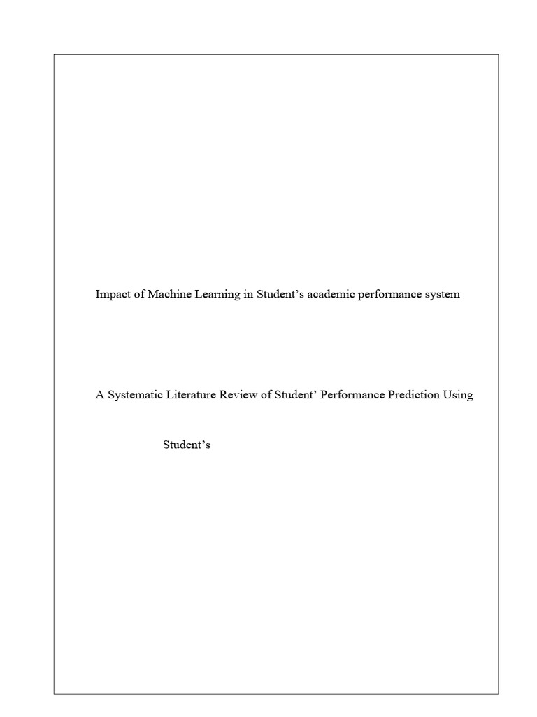 Machine Learning for Student Performance Prediction | PDF | Support ...
