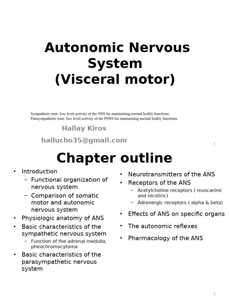 Understanding the Autonomic Nervous System | PDF | Acetylcholine ...