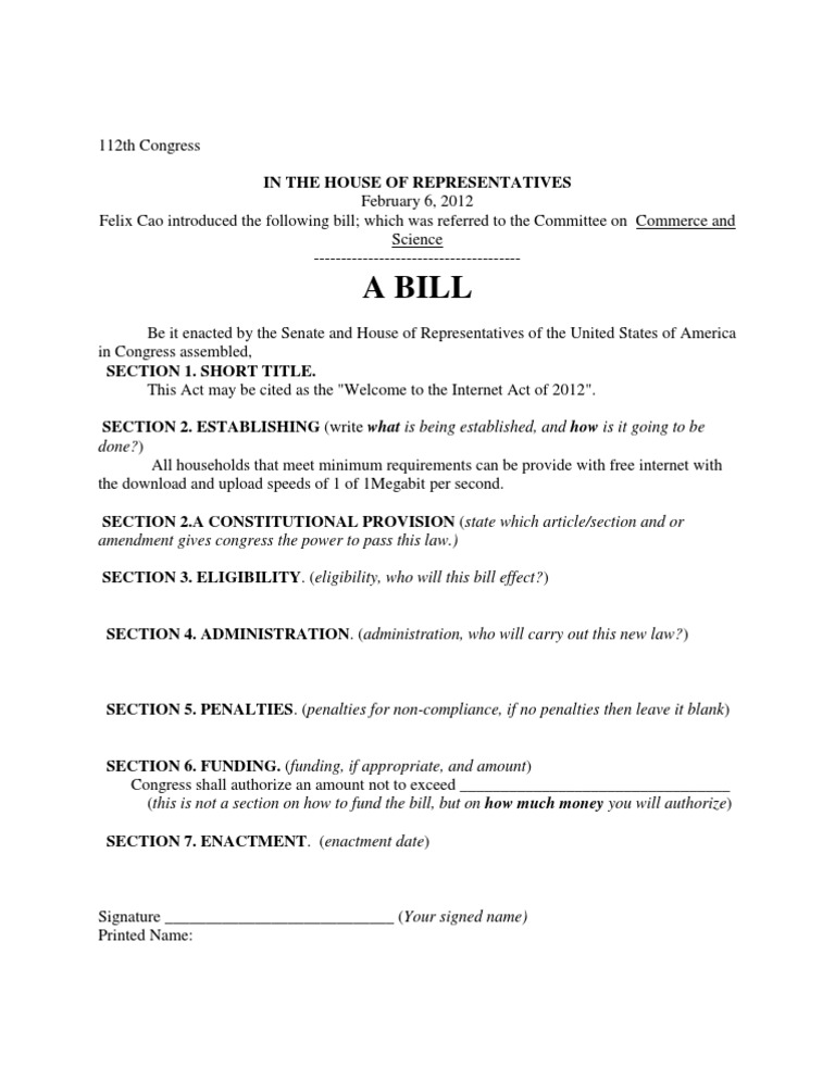BIll For Gov | PDF