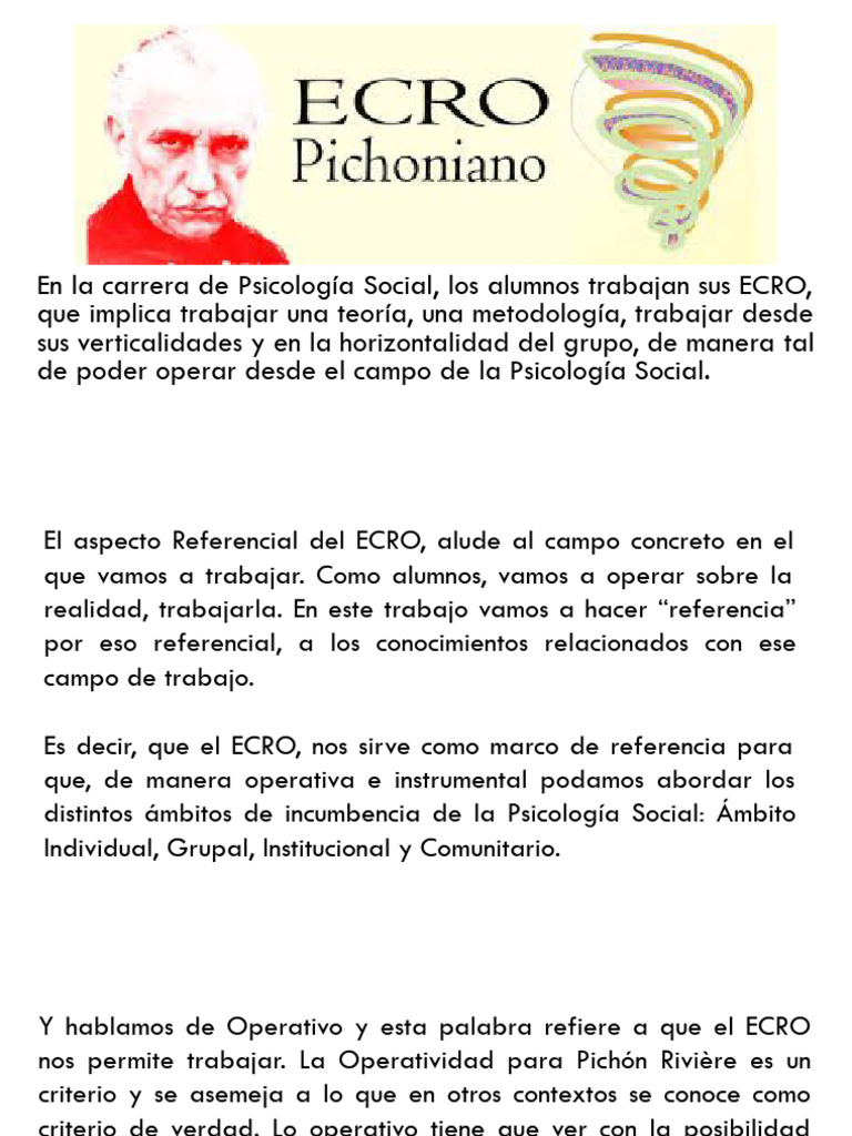 ECRO en Psicología Social: Teoría y Práctica | PDF