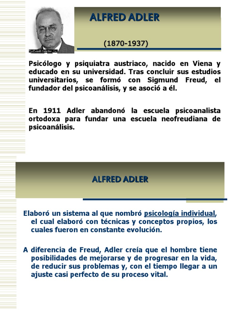 Alfred Adler Sicología y ciencia cognitiva Ciencias del comportamiento