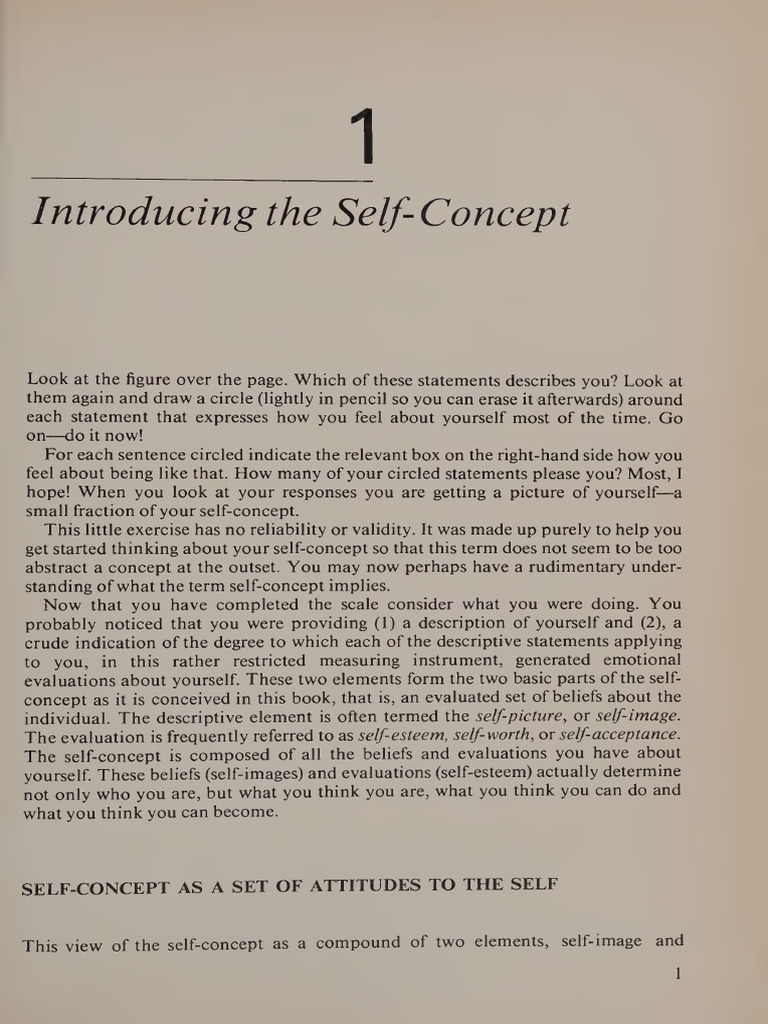 Understanding Self-Concept Basics | PDF | Self Concept | Self Esteem