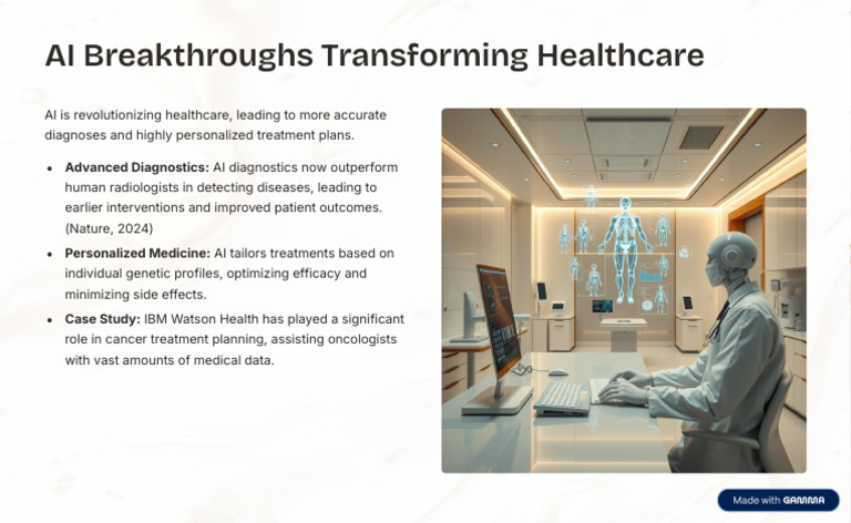 AI Breakthroughs Transforming Healthcare | PDF