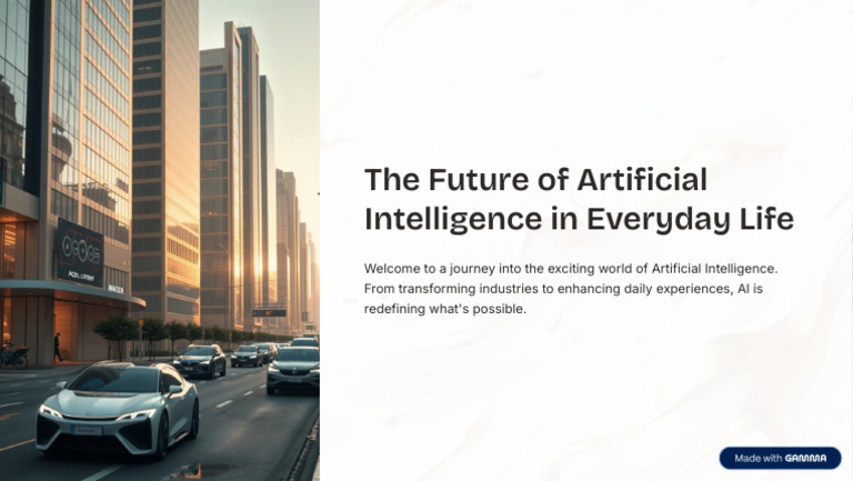 The Future of Artificial Intelligence in Everyday Life | PDF