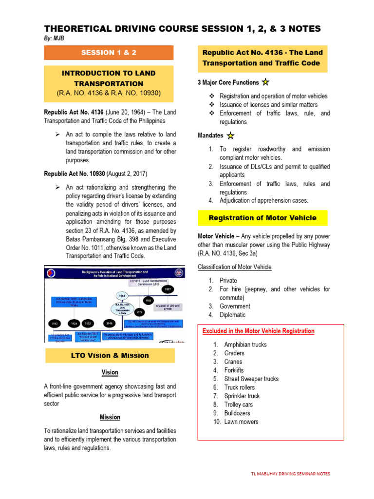Theoretical Driving Course Overview | PDF | Driver's License | Driving