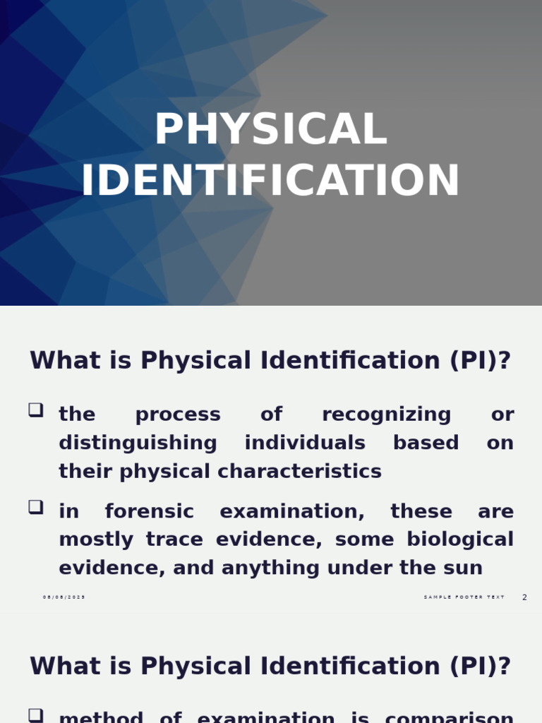 Physical Identification | PDF | Ultraviolet | Fluorescence