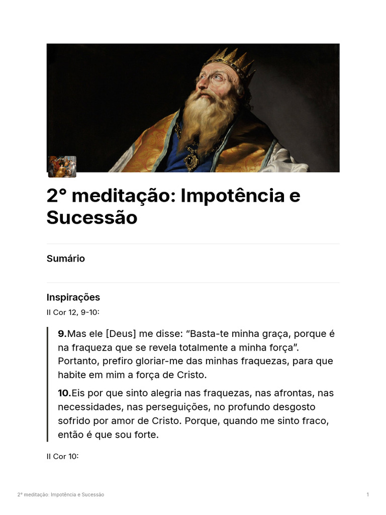 Impotência e Sucessão na Bíblia | PDF | Davi | Salomão