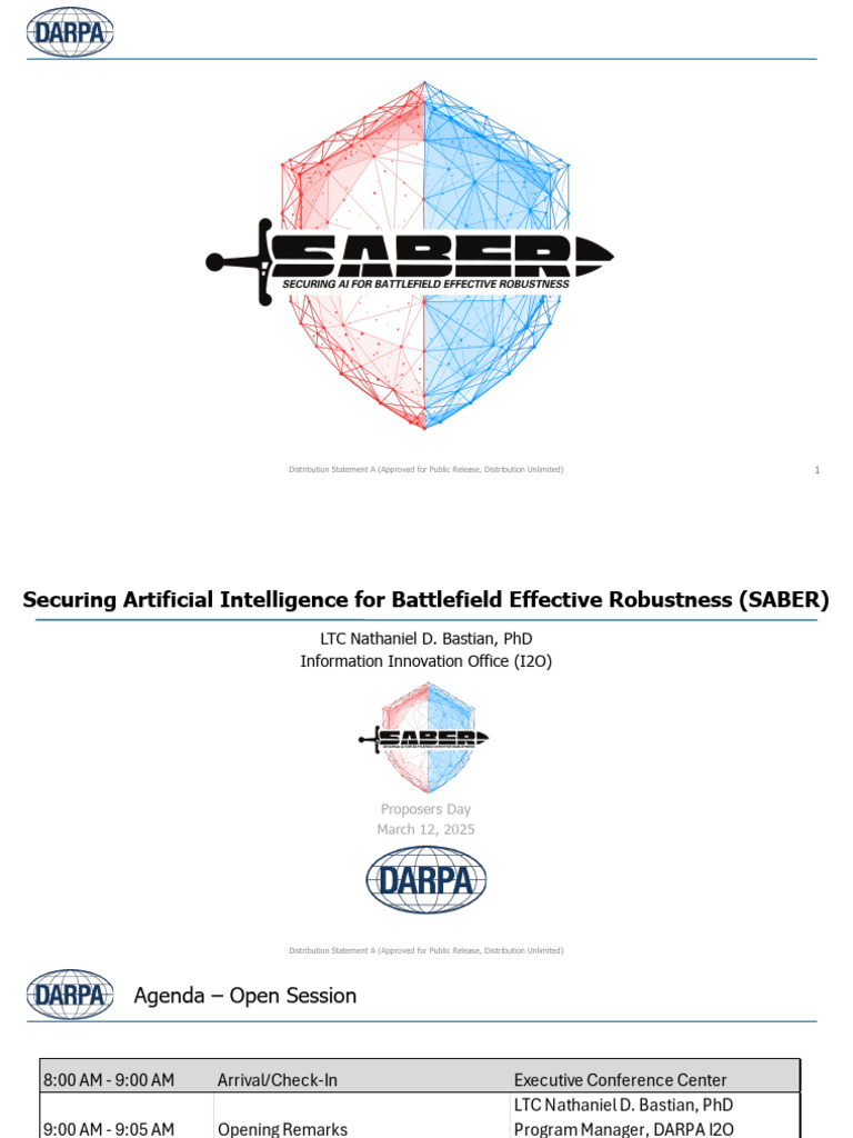 DARPA SABER Program Overview | PDF | Artificial Intelligence ...