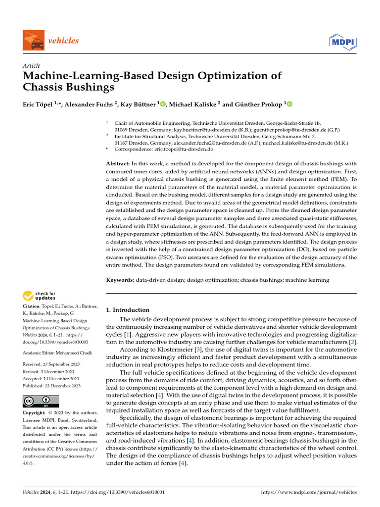 Machine Learning for Chassis Bushing Design | PDF | Finite Element ...