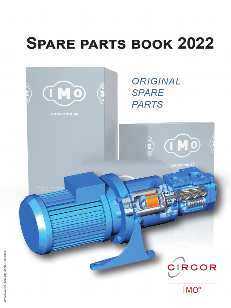IMO Pump Spare Parts Manual 2022 | PDF | Pump | Valve