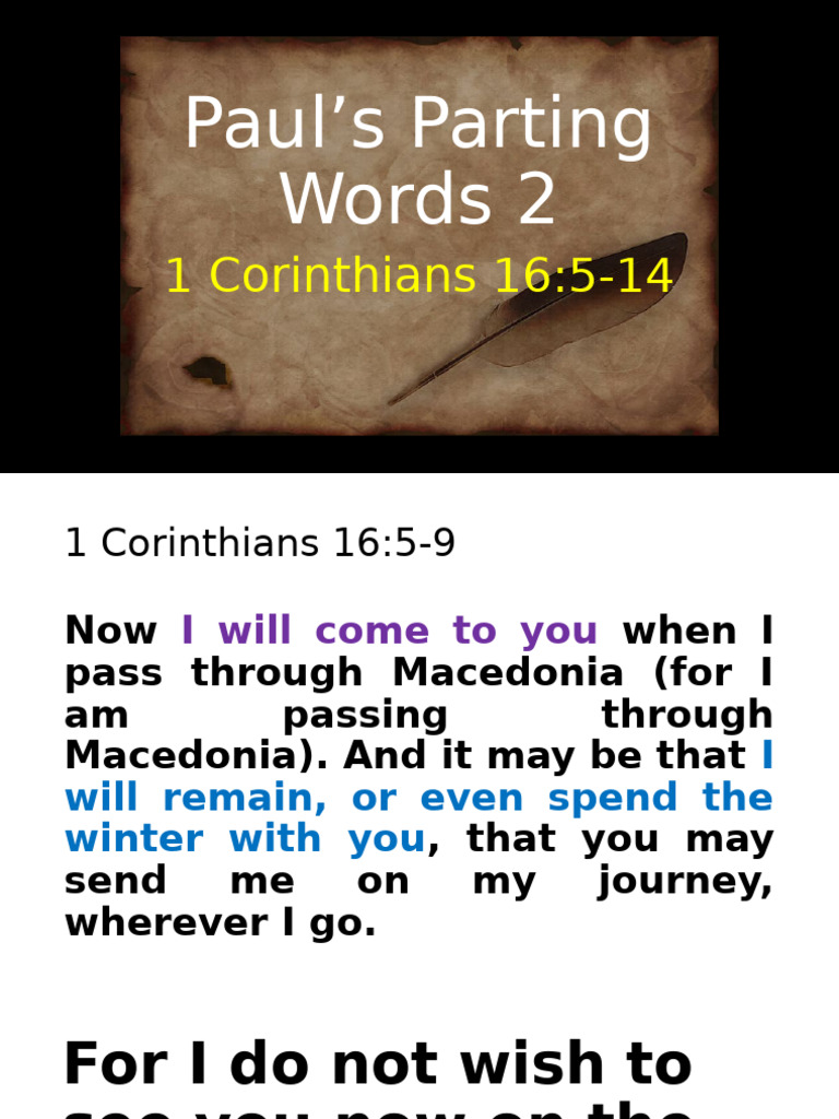 Paul's Parting Words 2 | PDF