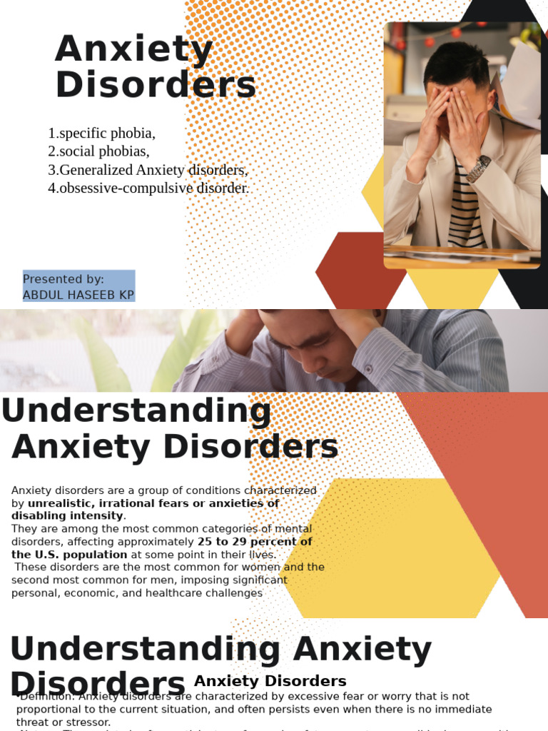 Understanding Anxiety Disorders Overview | PDF | Anxiety | Anxiety Disorder