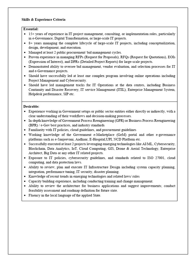 33 Consultant Head Posts Advt Details NeGD 7 8 | PDF | Capacity ...