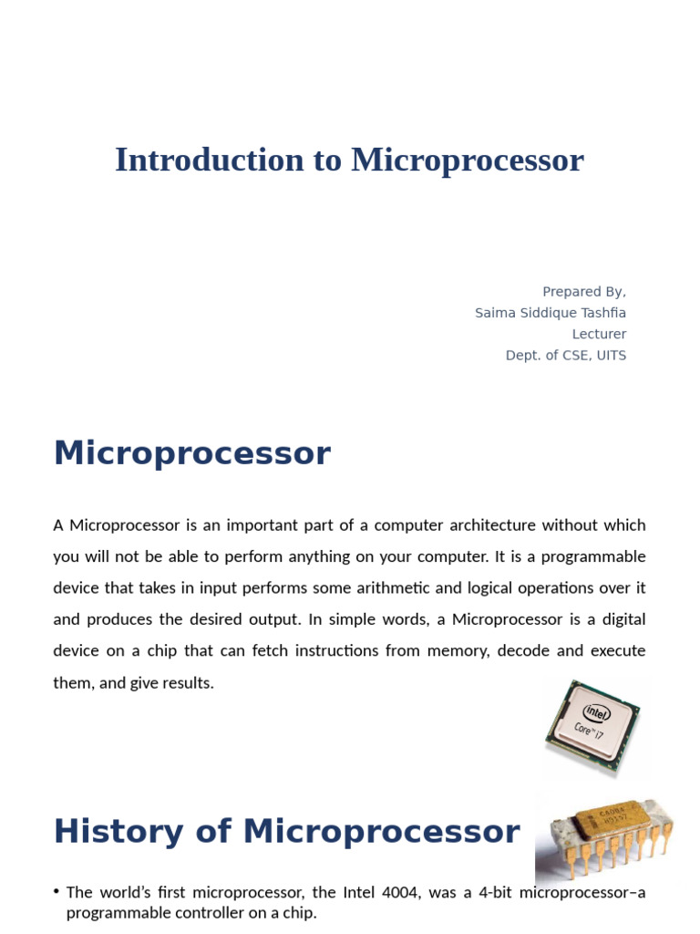 Microprocessor vs Microcontroller Overview | PDF | Central Processing ...