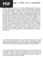 Deficion Legal y Fisica de La Concesion Minera