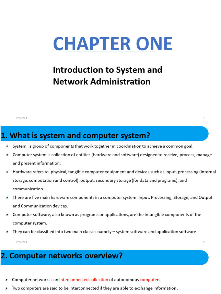 Introduction to System & Network Admin | PDF | Active Directory ...
