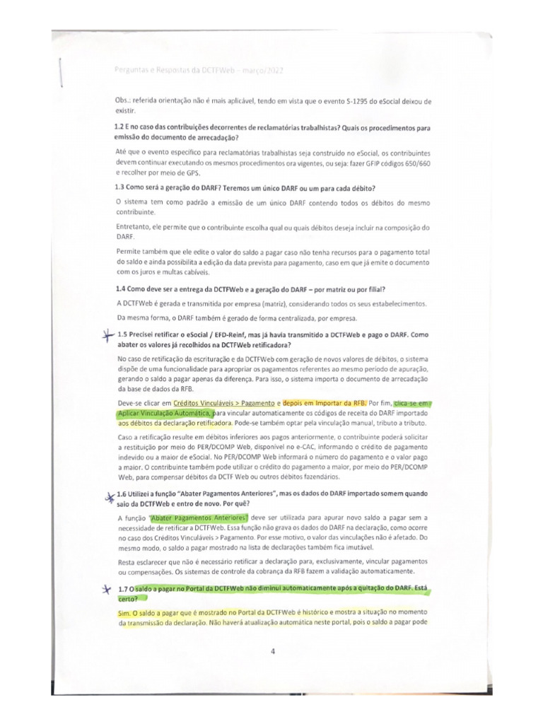 Perguntas e Respostas Da DCTFWeb - Março2022 - 231228 - 121256 | PDF