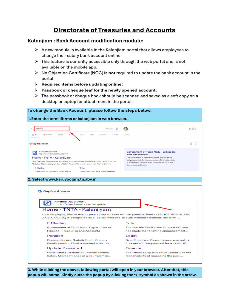 Online Bank Account Update Guide | PDF