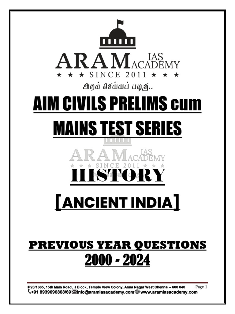 Ancient India Pyq Combined | PDF | Ashoka | Mahayana