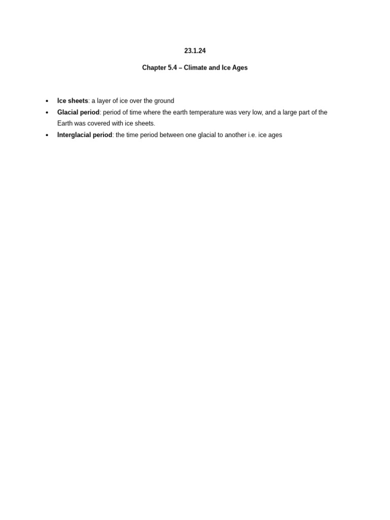 Climate Dynamics of Ice Ages | PDF
