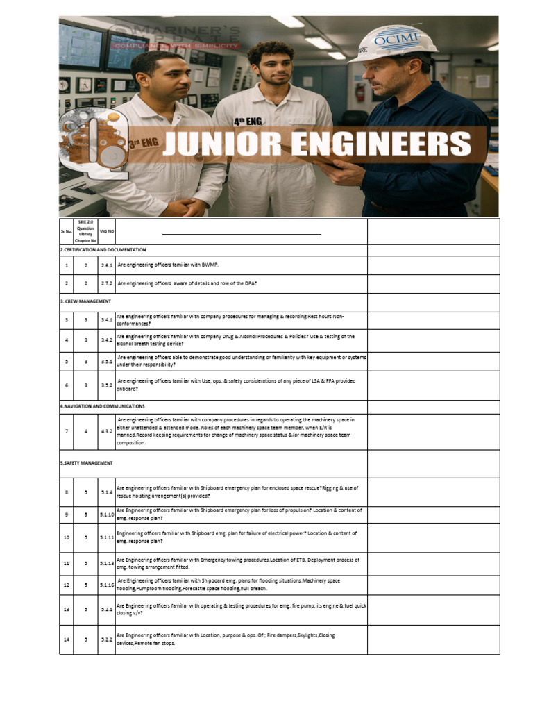 SIRE 2.0 Engineering Officer Questions | PDF | Pump