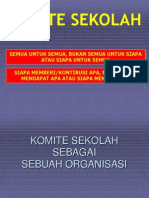 Komite Sekolah Sebagai Organisasi